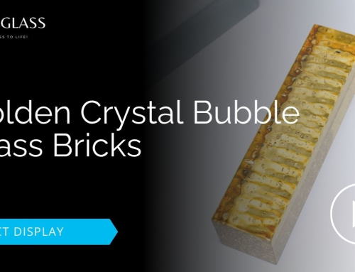 Golden Crystal Bubble Glass Bricks