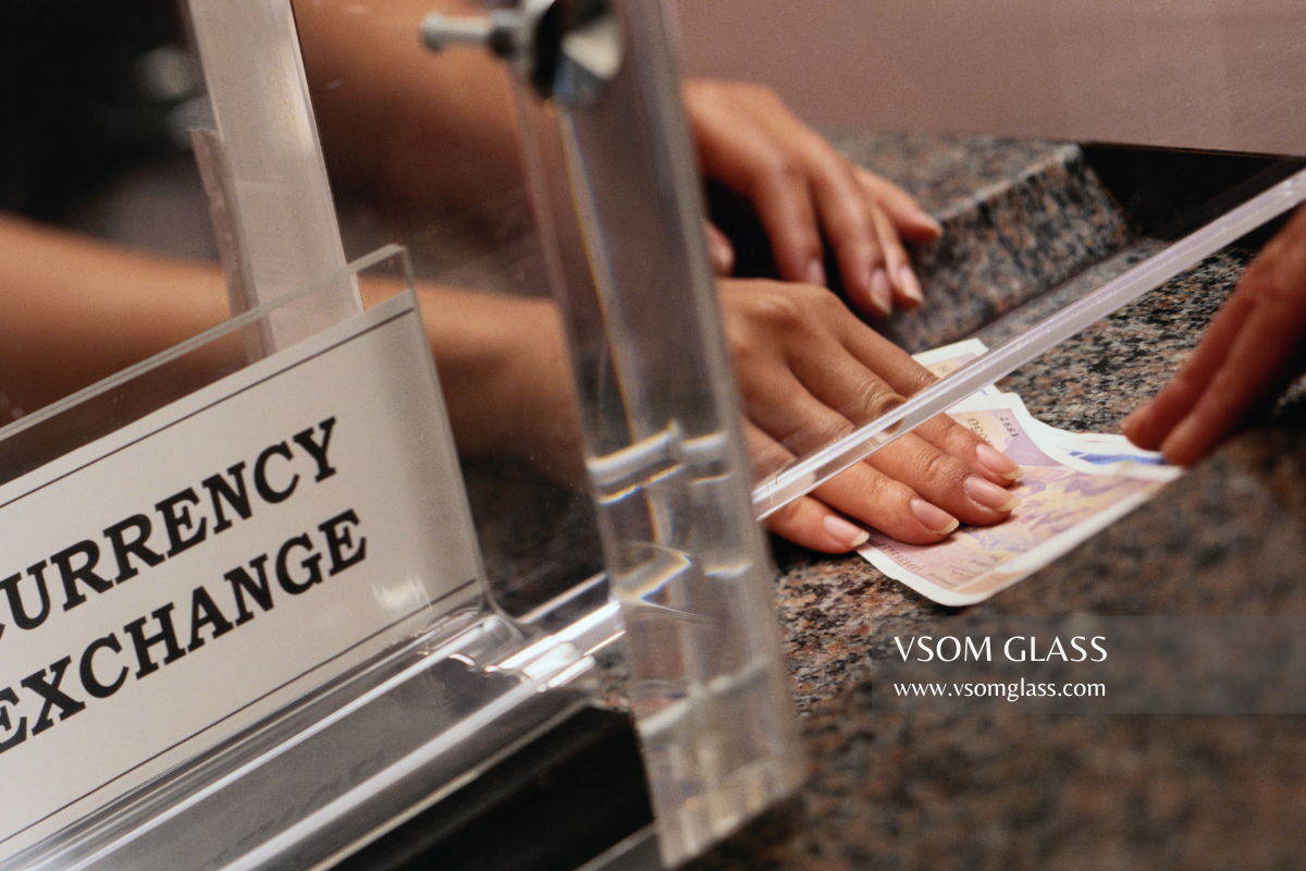 Bullet-Resistant Laminated Glass for Bank Teller Windows Bullet-Resistant Laminated Glass for Bank Teller Windows