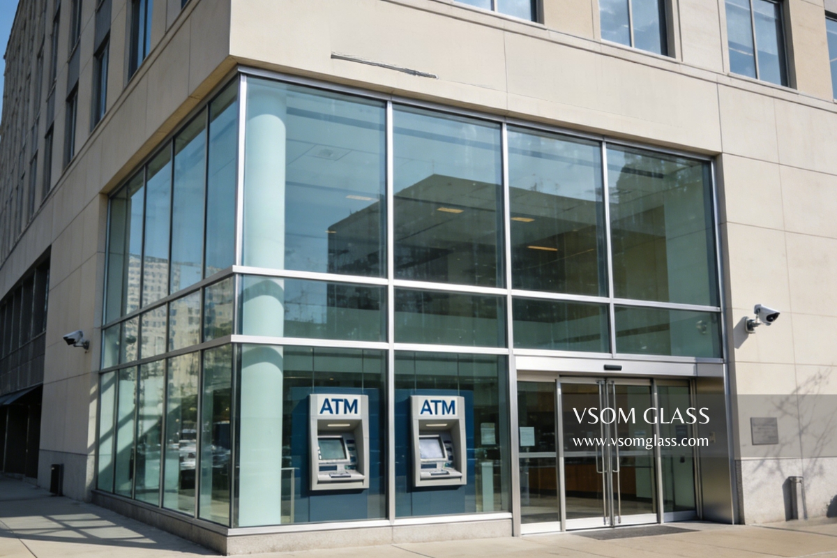 Security Laminated Glass for bank facade