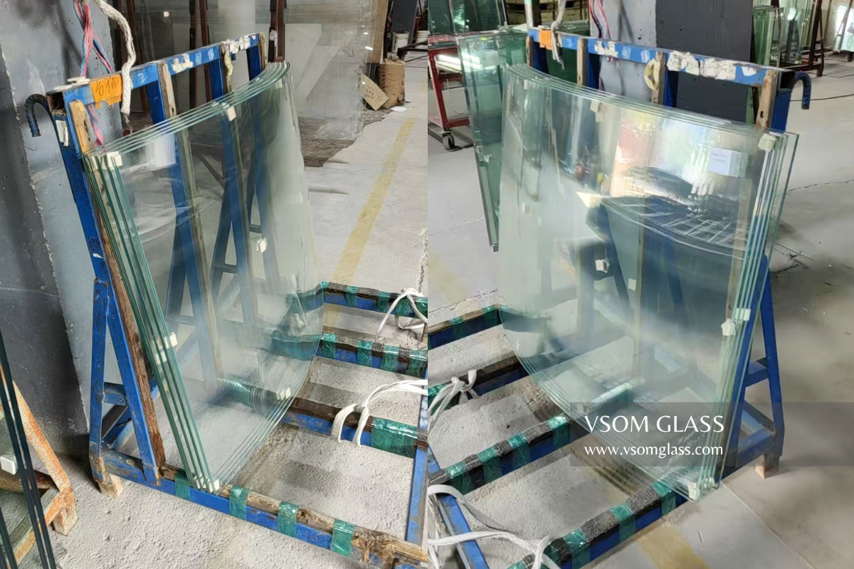 Customized Ultra-Clear Curved Tempered Laminated Glass