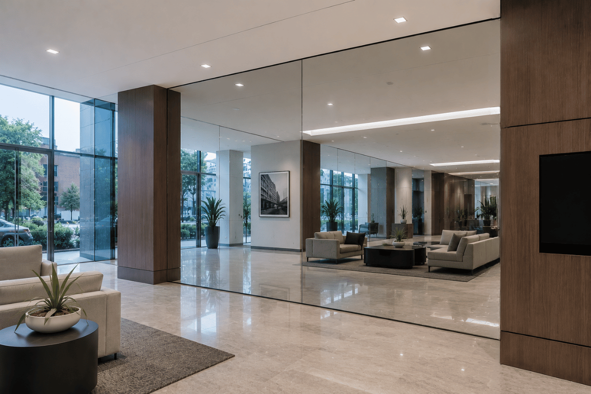Silver Mirror for a North American Building